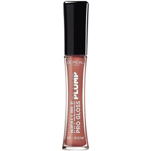 imageLOreal Paris Infallible Pro Gloss Plump Lip Gloss with Hyaluronic Acid Long Lasting Plumping Shine Lips Look Instantly Fuller and More Plump Gleam 021 fl ozNude Twinkle