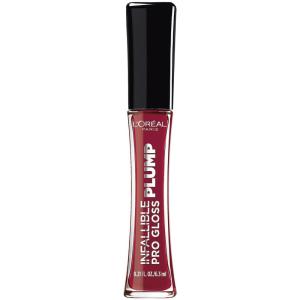 imageLOreal Paris Infallible Pro Gloss Plump Lip Gloss with Hyaluronic Acid Long Lasting Plumping Shine Lips Look Instantly Fuller and More Plump Mauve Glow  021 fl ozRuby Sheen