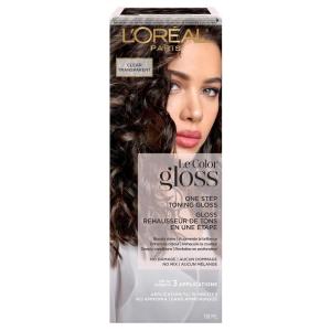 imageLOreal Paris Le Color Gloss One Step InShower Toning Hair Gloss Neutralizes Brass Conditions ampamp Boosts Shine Smoky Bronde 4 OunceClear