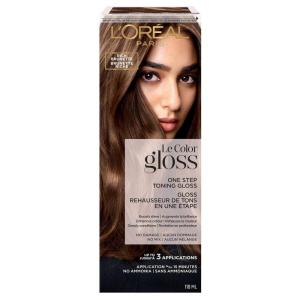 imageLOreal Paris Le Color Gloss One Step InShower Toning Hair Gloss Neutralizes Brass Conditions ampamp Boosts Shine Smoky Bronde 4 OunceRich Brunette