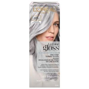 imageLOreal Paris Le Color Gloss One Step InShower Toning Hair Gloss Neutralizes Brass Conditions ampamp Boosts Shine Smoky Bronde 4 OunceSilver