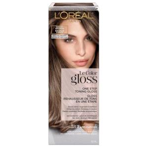 imageLOreal Paris Le Color Gloss One Step InShower Toning Hair Gloss Neutralizes Brass Conditions ampamp Boosts Shine Smoky Bronde 4 OunceSmokey Bronde