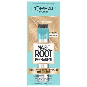 imageLOreal Paris Magic Root Rescue 10 Minute Root Hair Coloring Kit Permanent Color with Quick Precision Applicator 100 percent Gray Coverage 4 Dark Brown 1 kit Packaging May Vary9 Light Blonde