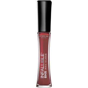 imageLOreal Paris Makeup Infallible 8 Hour Hydrating Lip Gloss Sangria 021 Fl OzCherry Flash