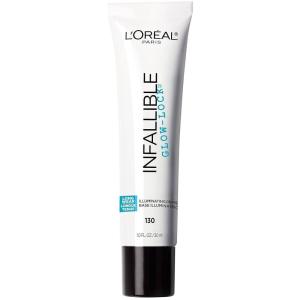 imageLOreal Paris Makeup Infallible Pro GlowLock Longwear Illuminating Face Primer 1 OunceWHITE BLACK