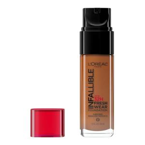 imageLOreal Paris Makeup Infallible Up to 32 Hour Fresh Wear Lightweight Foundation 420 True Beige 1 Fl Oz Packaging May Vary515 Copper