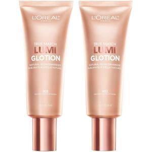 imageLOreal Paris Makeup True Match Lumi Glotion Natural Glow Enhancer Illuminator Highlighter Bronzing Drops For a SunKissed Glow 901 FairMedium