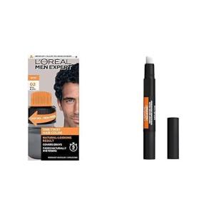 imageLOreal Paris Men Expert One Twist Mess Free Permanent Hair Color Mens Hair Dye to Cover Grays Easy Mix Ammonia Free Application Light Brown 06 1 Application KitNatural Black