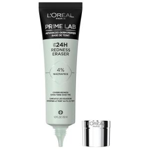 imageLOreal Paris Prime Lab Up to 24H Redness Eraser Face Primer Infused with Niacinamide to Reduce Face Redness and Extend Makeup Wear 101 Fl Oz