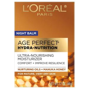 imageLOreal Paris Skincare Age Perfect Hydra Nutrition Ultra Nourishing Honey Night Balm Face Moisturizer to Comfort Improve Resilience on Dry Skin Manuka Honey and Nurturing Oils 17 oz