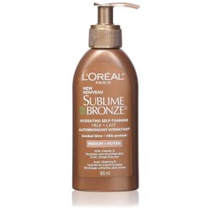 imageLOreal Paris Skincare Sublime Bronze Hydrating SunlessTanning Milk Medium Sunless tanning lotion 55 fl oz