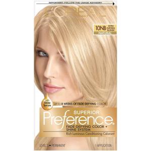 imageLOreal Paris Superior Preference FadeDefying  Shine Permanent Hair Color 6AM Light Amber Brown Pack of 1 Hair Dye10NB Ultra Natural Blonde
