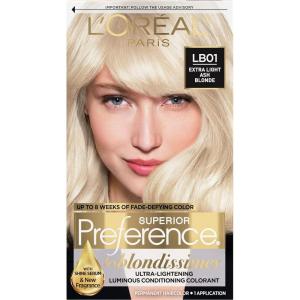 imageLOreal Paris Superior Preference FadeDefying  Shine Permanent Hair Color 6AM Light Amber Brown Pack of 1 Hair DyeLB01 Extra Light Ash Blonde