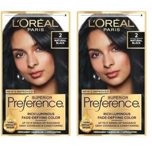 imageLOreal Paris Superior Preference FadeDefying  Shine Permanent Hair Color 6AM Light Amber Brown Pack of 1 Hair DyeNatural Black