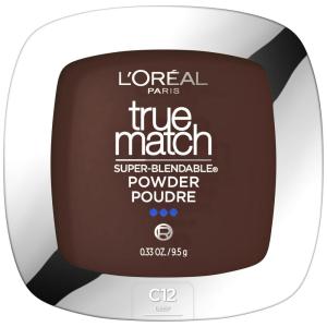 imageLOreal Paris True Match Super Blendable Oil Free Foundation Powder C8 Medium Deep 033 oz Packaging May VaryC12 Deep