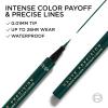 imageLOreal Paris Haute Precision Waterproof Liquid Eyeliner SmudgeProof Eye Liner with MicroTip for up to 28HR Eye Makeup Wear 010 Black Silk040 GREEN VELVET