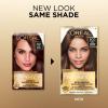 imageLOreal Paris Superior Preference Luminous FadeDefying Permanent Hair Color Hair Dye For Up to 9 Weeks of Radiance 6AM Light Amber Brown 1 Kit Pack of 25CG Iced Golden Brown