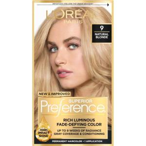 imageLOreal Paris Superior Preference Luminous FadeDefying Permanent Hair Color Hair Dye For Up to 9 Weeks of Radiance 6AM Light Amber Brown 1 Kit Pack of 209 Natural Blonde