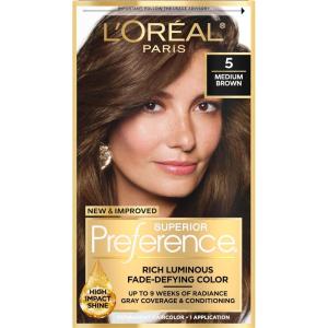 imageLOreal Paris Superior Preference Luminous FadeDefying Permanent Hair Color Hair Dye For Up to 9 Weeks of Radiance 6AM Light Amber Brown 1 Kit Pack of 205 Medium Brown