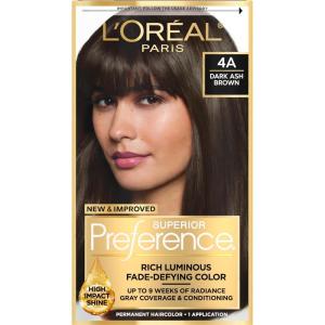 imageLOreal Paris Superior Preference Luminous FadeDefying Permanent Hair Color Hair Dye For Up to 9 Weeks of Radiance 6AM Light Amber Brown 1 Kit Pack of 24A Dark Ash Brown
