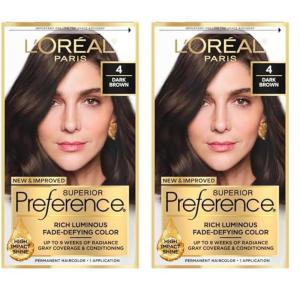 imageLOreal Paris Superior Preference Luminous FadeDefying Permanent Hair Color Hair Dye For Up to 9 Weeks of Radiance 6AM Light Amber Brown 1 Kit Pack of 24 Dark Brown