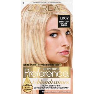 imageLOreal Paris Superior Preference Luminous FadeDefying Permanent Hair Color Hair Dye For Up to 9 Weeks of Radiance 6AM Light Amber Brown 1 Kit Pack of 2LB02 Extra Light Natural Blonde