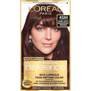 imageLOreal Paris Superior Preference Luminous FadeDefying Permanent Hair Color Hair Dye For Up to 9 Weeks of Radiance 6AM Light Amber Brown 1 Kit Pack of 24SM Dark Soft Mahogany Brown