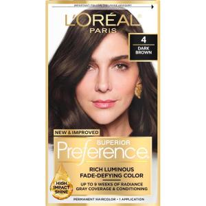 imageLOreal Paris Superior Preference Luminous FadeDefying Permanent Hair Color Hair Dye For Up to 9 Weeks of Radiance 6AM Light Amber Brown 1 Kit Pack of 204 Dark Brown