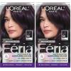 imageLOreal Paris Feria MultiFaceted Shimmering Permanent Hair Color High Intensity Hair Dye for 3X Highlights 515 Chocolate Glaze 1 Kit521 Cool Amethyst