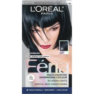 imageLOreal Paris Feria MultiFaceted Shimmering Permanent Hair Color High Intensity Hair Dye for 3X Highlights 515 Chocolate Glaze 1 Kit21 Starry Night Bright Black