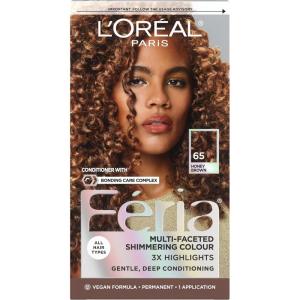 imageLOreal Paris Feria MultiFaceted Shimmering Permanent Hair Color High Intensity Hair Dye for 3X Highlights 515 Chocolate Glaze 1 Kit65 Honey Brown Richest Caramel Brown
