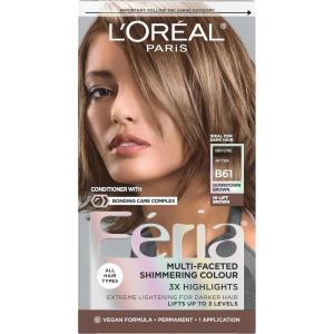 imageLOreal Paris Feria MultiFaceted Shimmering Permanent Hair Color High Intensity Hair Dye for 3X Highlights 515 Chocolate Glaze 1 KitB61 Downtown Brown HiLift Cool Brown