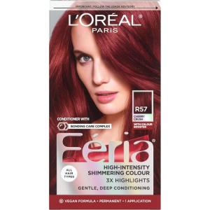 imageLOreal Paris Feria MultiFaceted Shimmering Permanent Hair Color High Intensity Hair Dye for 3X Highlights 515 Chocolate Glaze 1 KitR57 Cherry Crush Intense Medium Auburn