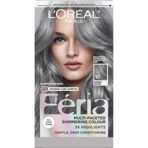 imageLOreal Paris Feria MultiFaceted Shimmering Permanent Hair Color High Intensity Hair Dye for 3X Highlights 515 Chocolate Glaze 1 KitS1 Smokey Silver