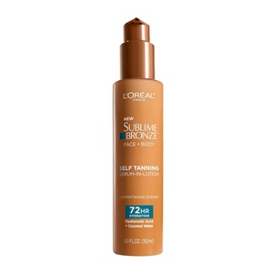 image:imageLOreal Paris Sublime Bronze Hydrating Self Tanning SerumInLotion Self Tanner for Face and Body with Coconut Water and Hyaluronic Acid Provides NaturalLooking Color amp 72 HR Hydration 5 Fl Oz
