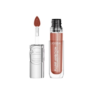 image:imageLOreal Paris Plump Ambition Hyaluron Lip Oil Shimmer 24 HR Lip Gloss with Hyaluronic Acid Volumizing Formula with GlassLike Shine Rosewood Lights 016 fl ozPeach Lights Shimmer