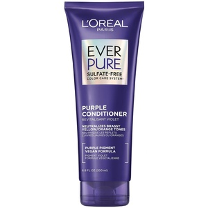 image:imageLOreal Paris Sulfate Free Brass Toning Purple Conditioner for Blonde Bleached Silver or Brown Highlighted Hair EverPure 68 Fl Oz Packaging May Vary68 Fl Oz Pack of 1